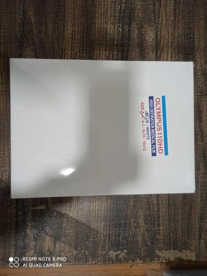8" X 10" PET Inkjet Blue Medical Imaging Film 210 Micron (280 GSM) Thickness Waterproof (Pack of 100 Sheets)
